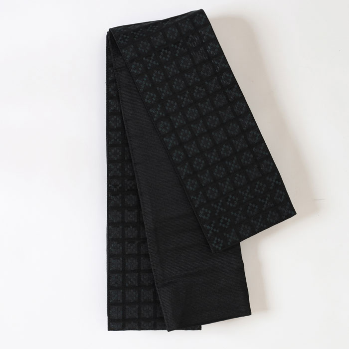 【日本製】角帯　リバーシブル　格子/無地