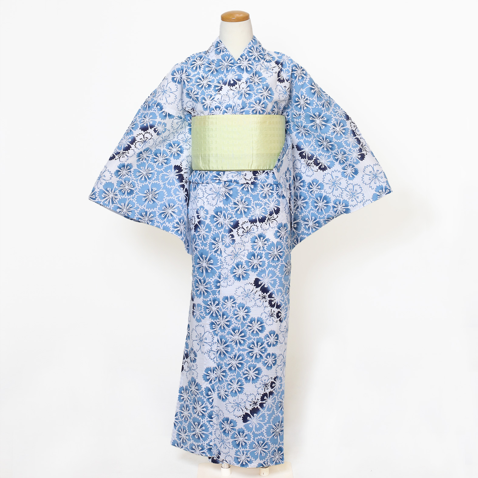 三勝 浴衣 単品 お仕立て上がり浴衣単品 「竹垣に菊