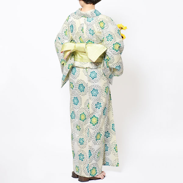 値下げ❣️お買い得☆注染 浴衣❤︎綿麻 美品 かわゆ